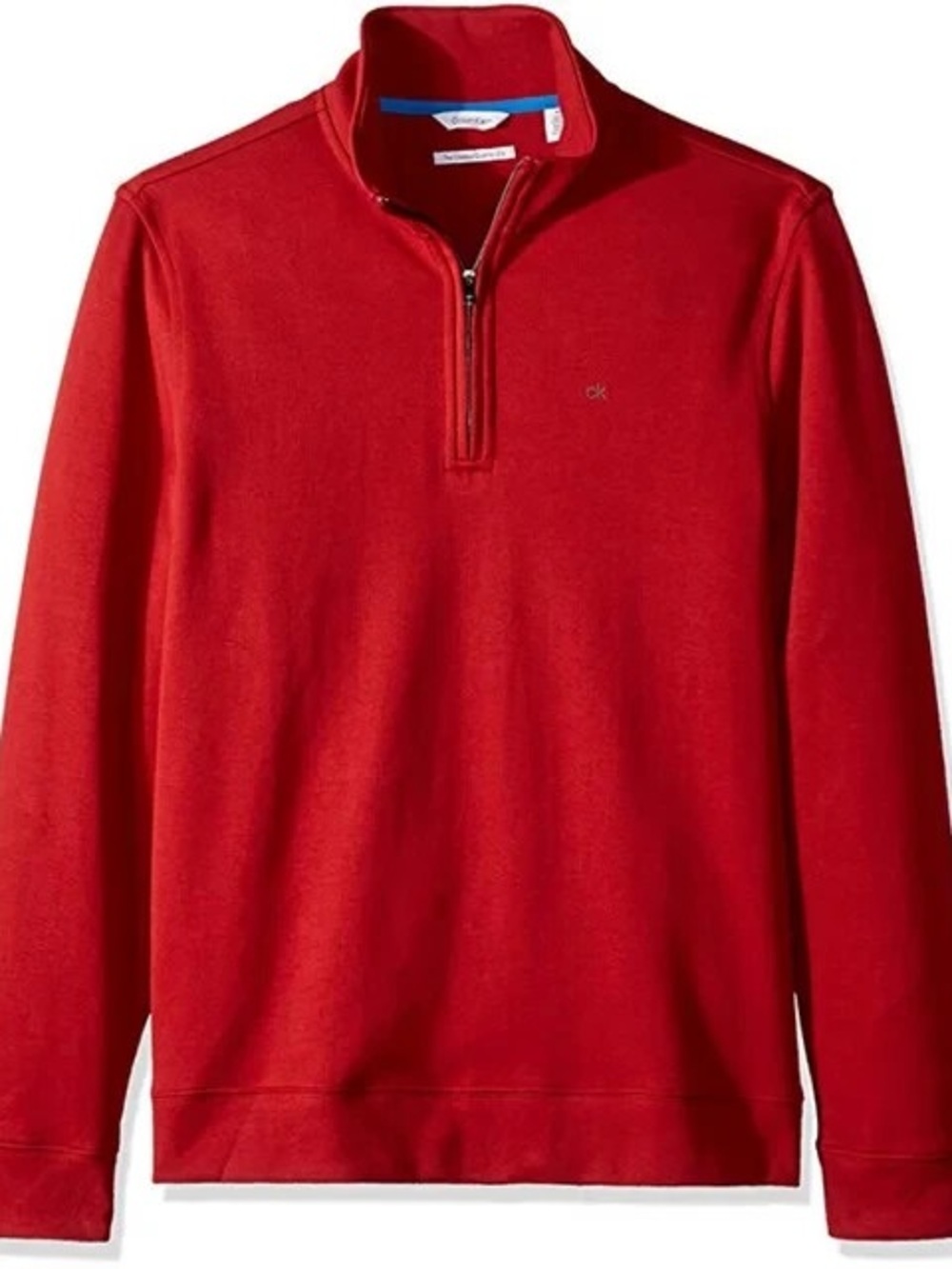 Calvin Klein Men’s Classic Red Quarter-Zip Pullover Sweater NEW X-Large NWT